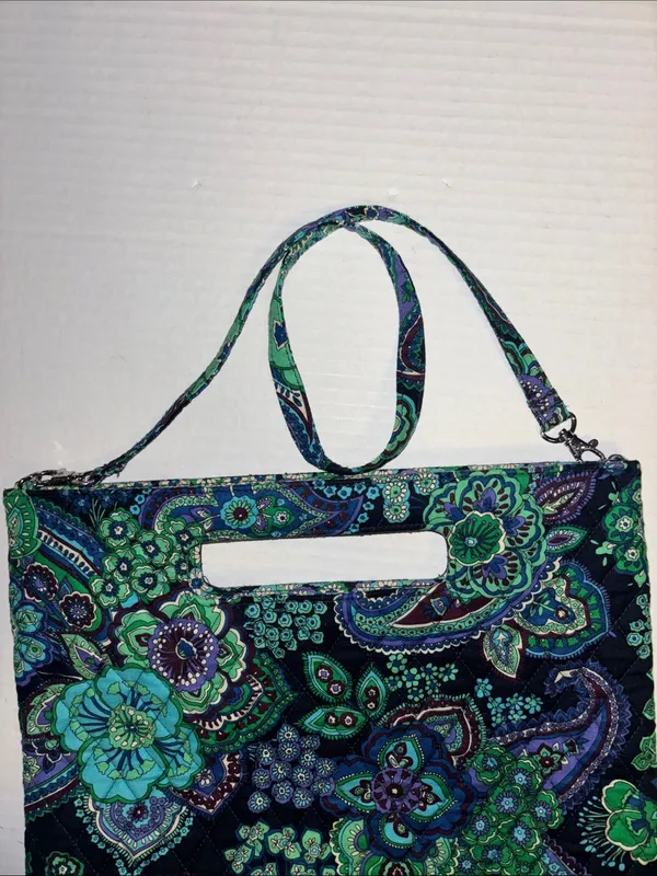 Vera Bradley Blue Rhapsody Cotton Tote Paisley Floral Design Handle And Strap - Image 9