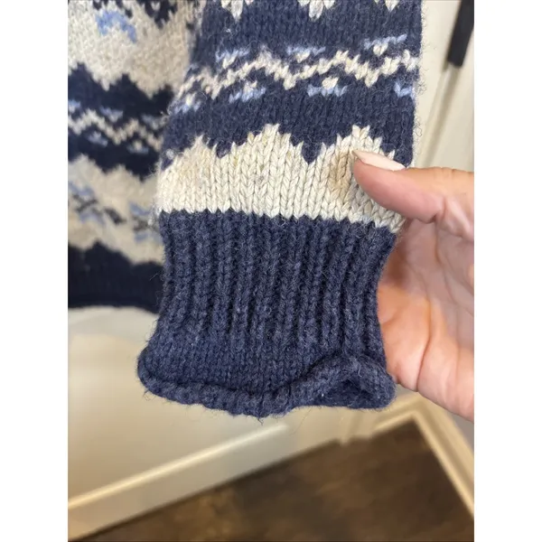St. Johns Bay Fair Isle Nordic Women Sz Large Wool Blend Sweater Cottagecore Ski - Image 4