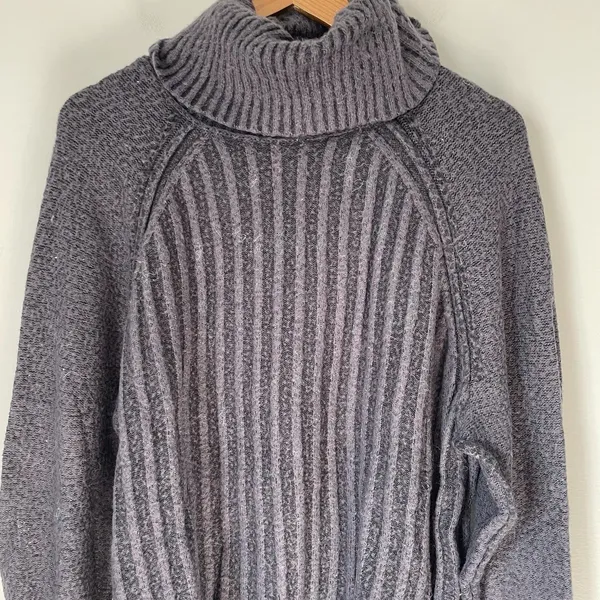Free People Big City Turtleneck Sweater Boho Ribbed Slouchy Women's Size Small - Image 5