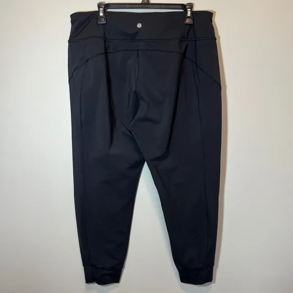 Athleta Rainier Jogger Black Fleece Lined High Rise Active Pants Women's XL - Image 4