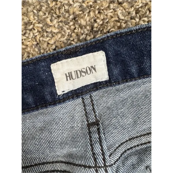 Hudson Heidi High Rise Flare Jeans Womens 32 Blue Dark Wash Denim Casual Fall - Image 8