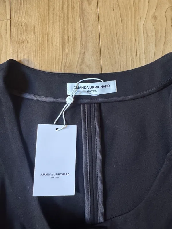 Amanda Uprichard Nico Top in Black - Image 2