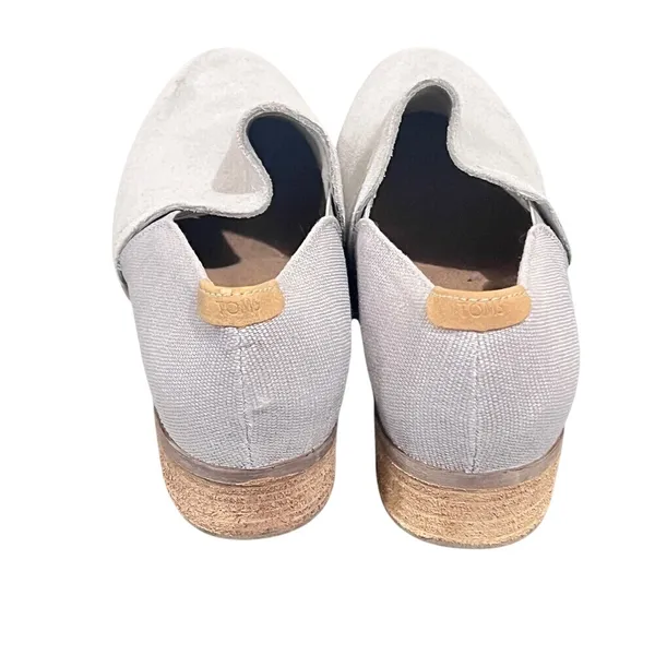 TOMS Deia Grey Suede Slip On Ankle Bootie‎ Low Block Heel Womens 9.5 Casual - Image 4