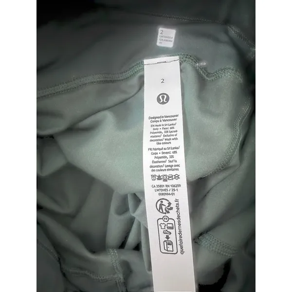 NWT Lululemon Dark Green High-Rise Active Biker Shorts - Size 2 - Image 7