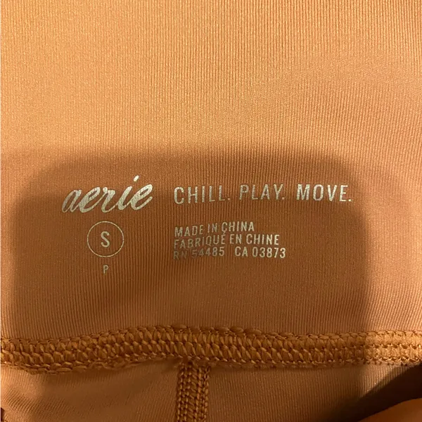 Aerie Chill Play Move Laser Cut Out 7/8 High Rise leggings sz small side‎ pocket - Image 9