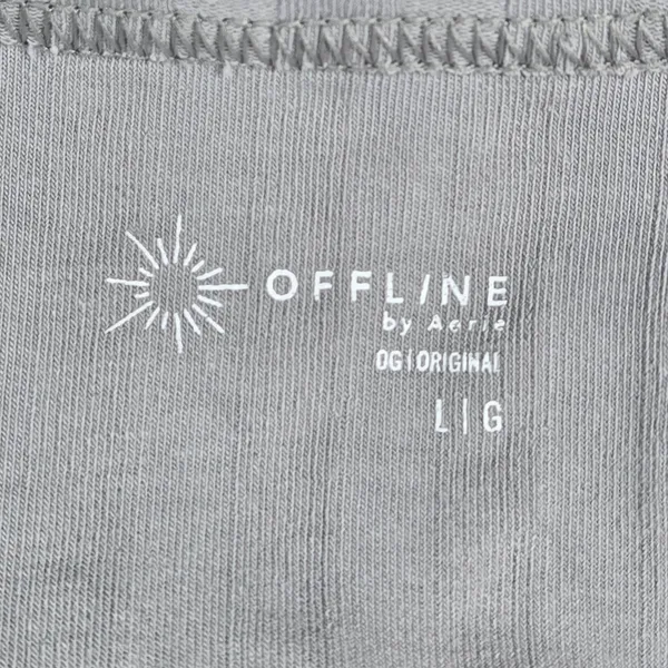 OFFLINE by Aerie OG Original Ribbed Crop Tank Top Grey‎ Large 7967001811 - Image 3
