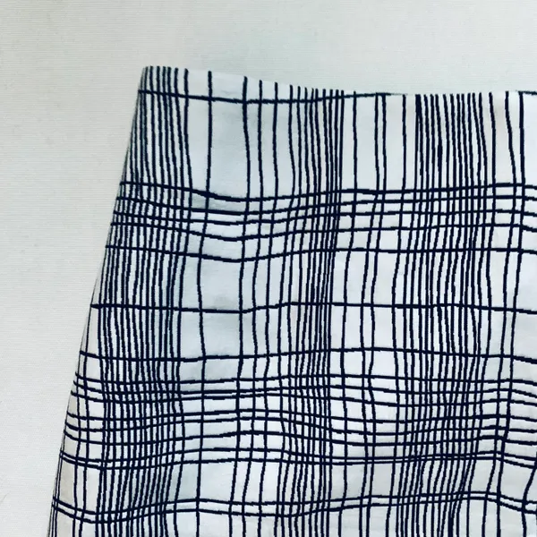 Loft White & Black Stripe Mini Skirt - Image 4