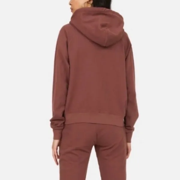 MATE the Label Organic Terry Raglan Hoodie in Plum - XS - Image 3