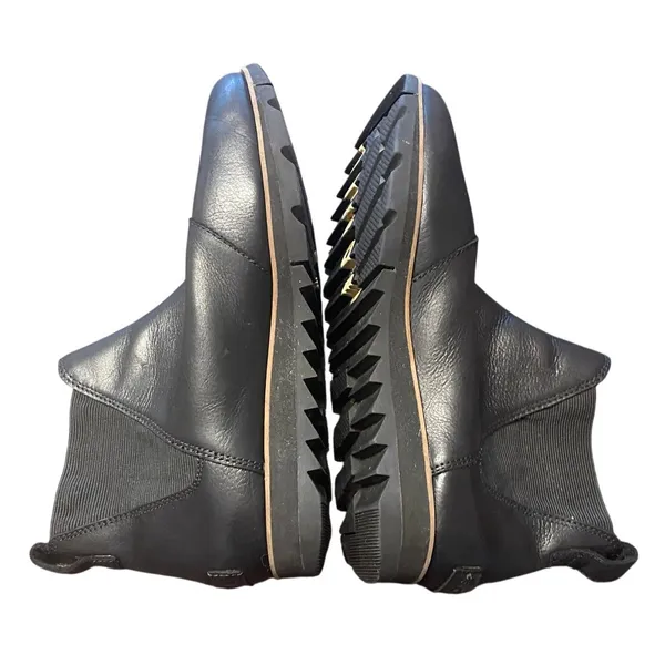 Sorel Black Leather Chelsea Ankle Boots Lug Sole‎ Women’s 7.5 Normcore Comfort - Image 5