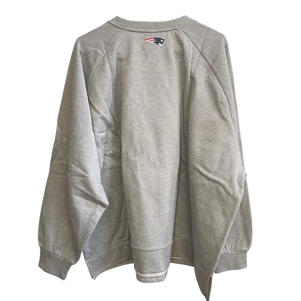 G-III For Her Apparel Patriots Sequin Logo Sweatshirt‎ Women's 4XL Gray Metallic - Image 3