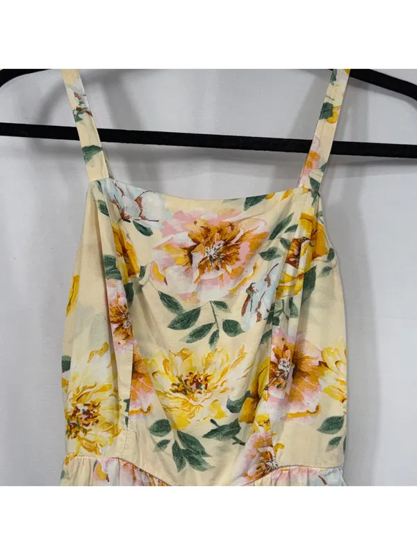 Old Navy XS Yellow Floral Cami Romper - Image 2