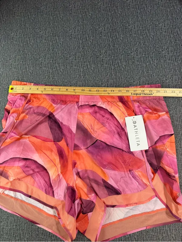 Athleta Printed Mesh Racer Run Shorts - Image 14