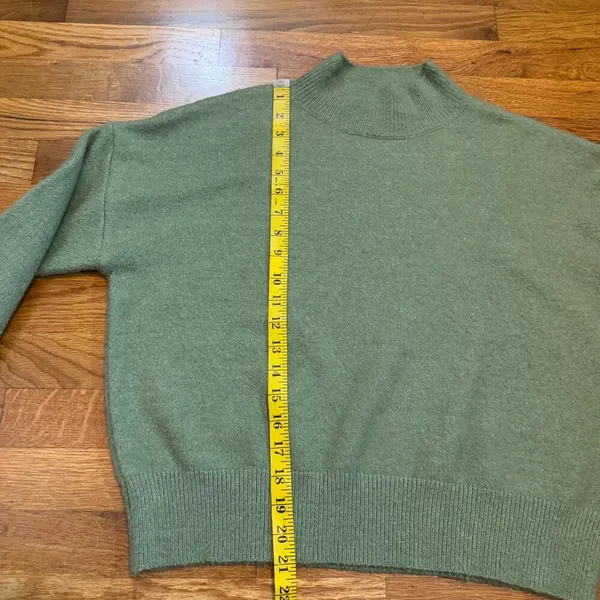 Sophie Rue Womens Large Green Mock Neck Long Sleeve Sweater Corporatecore Work - Image 4