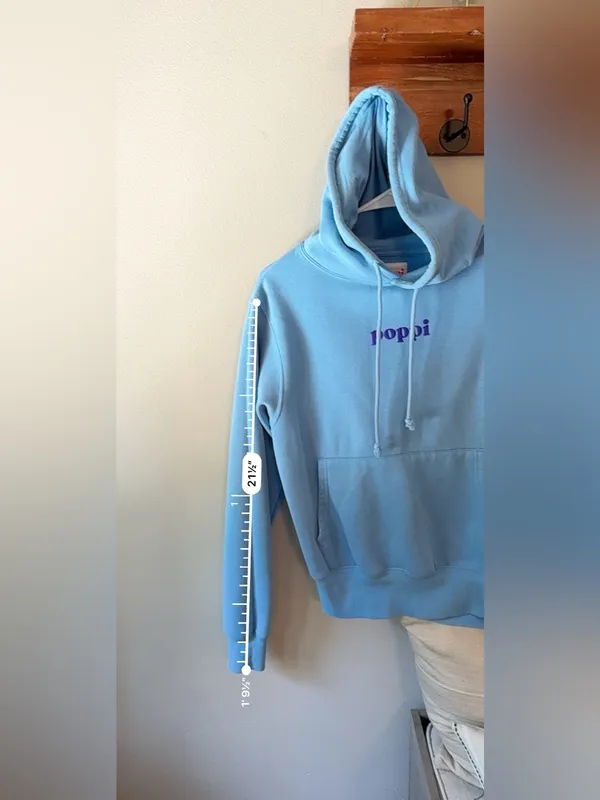 Poppi x Target Light Blue Graphic Hoodie Women’s Small - Image 9
