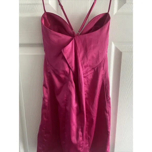Rubber Ducky Corset‎ Satin Mini Dress Womens Size S Pink Y2K Bodycon Party Sexy - Image 9