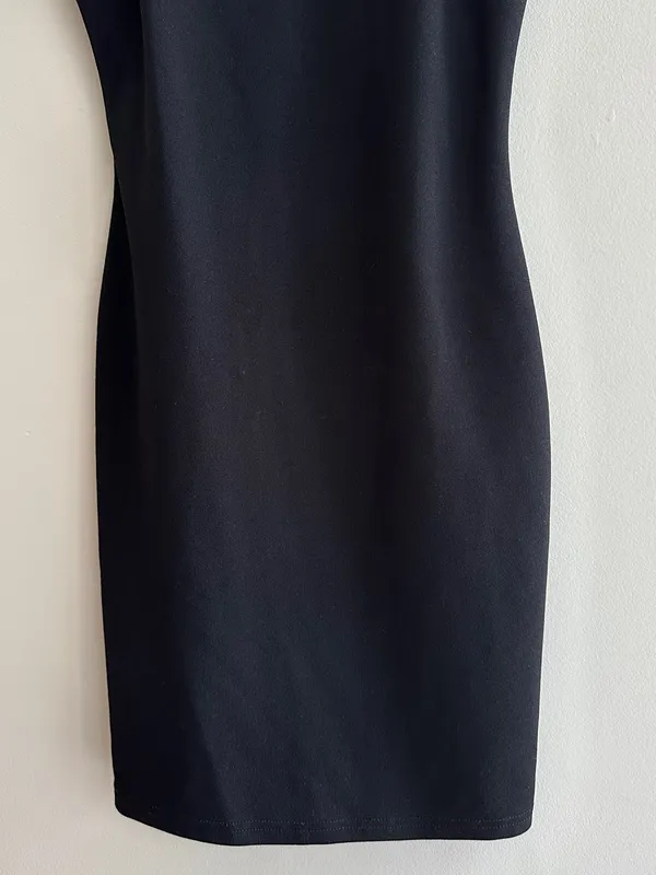 Madden Girl Black and White Bodycon Lace Trim Mini Dress, Size Medium - Image 4