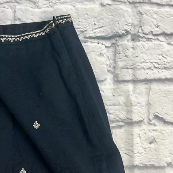 Madewell embroidered gamine navy mini skirt - Image 3
