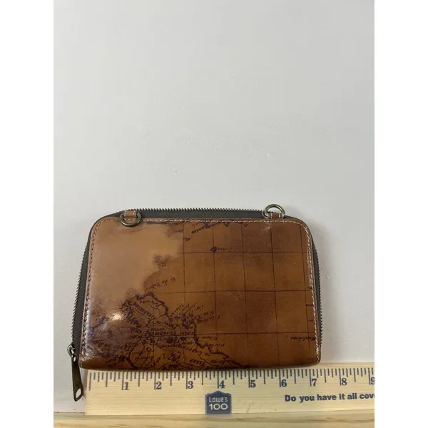 Patricia Nash Map Leather Wallet Brown Size 7x4.5 Vintage Style - Image 4