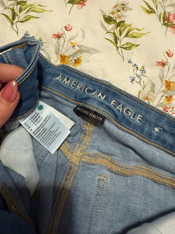 American Eagle Light Blue Super High Rise Jeggings Skinny - Image 4