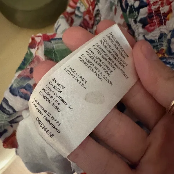 ANTHROPOLOGIE Floral Slocked Mini Dress Size Parge Petite‎ - Image 7