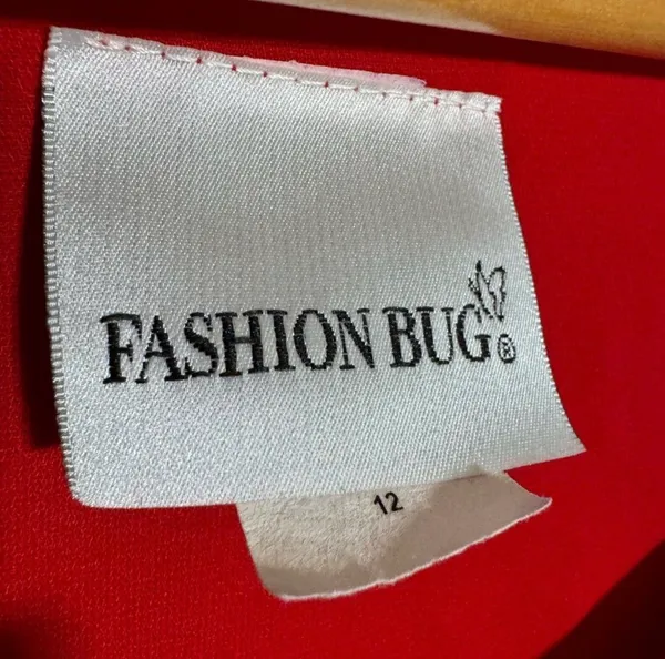 CLEARANCE! Red Vintage Fashion Bug A-Line Dress Size 12 EUC - Image 6