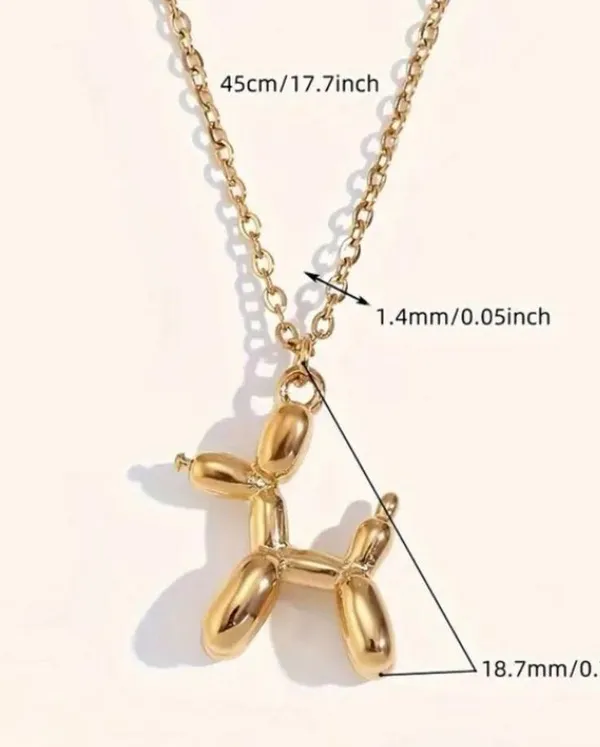 Brandy Melville Gold Chain Balloon Animal Necklace Women’s Teen Jewelry NEW - Image 2