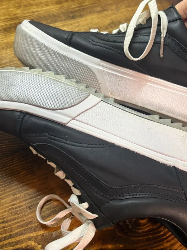 Vans black platform sneakers women size 9.5 - Image 8