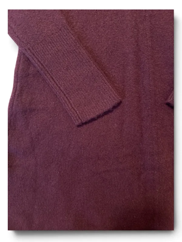 Madewell Wool Blend Sweater Mini Dress dark pomegranate color NY269 Size S NWT - Image 6