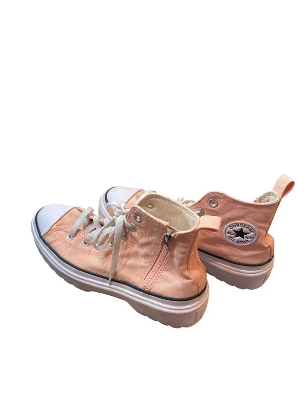 Converse wms blush pink/peach hight top platform sneakers sz 10-423 - Image 15