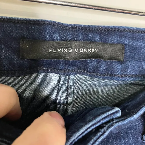 Vervet Flying Monkey high rise flare jeans blue women's size 28 trendy modern western‎ - Image 6
