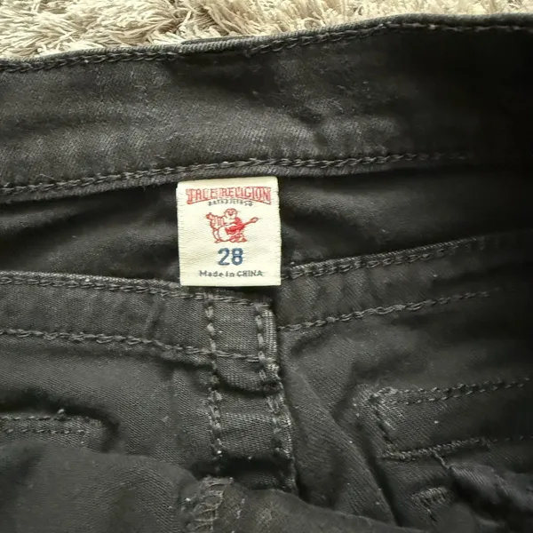 True Religion Black skinny jeans with silver studs Size 28 - Image 5