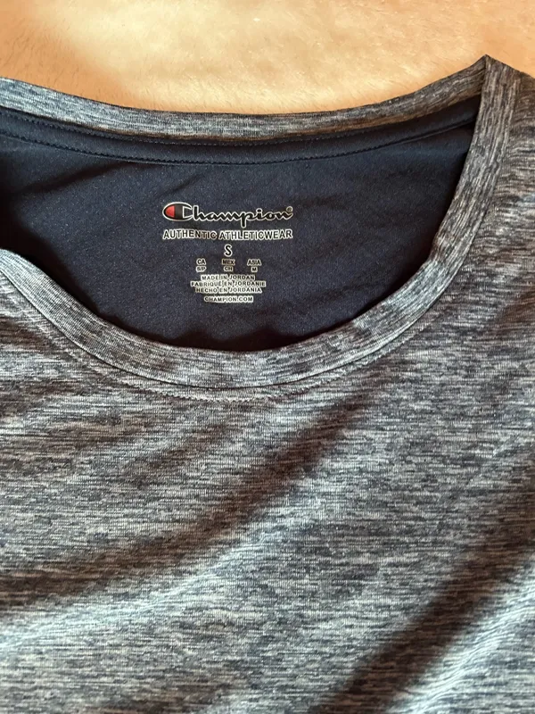 Navy Blue Champion Tee Shirt - Image 2