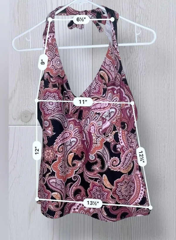 Y2K Women’s Paisley Halter Tank Top - Image 4