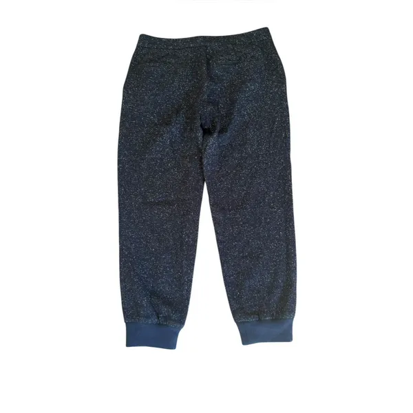 Club Monaco Twill Wool Silk Cropped Jogger Pants Womens Size 2 Navy Blue - Image 2