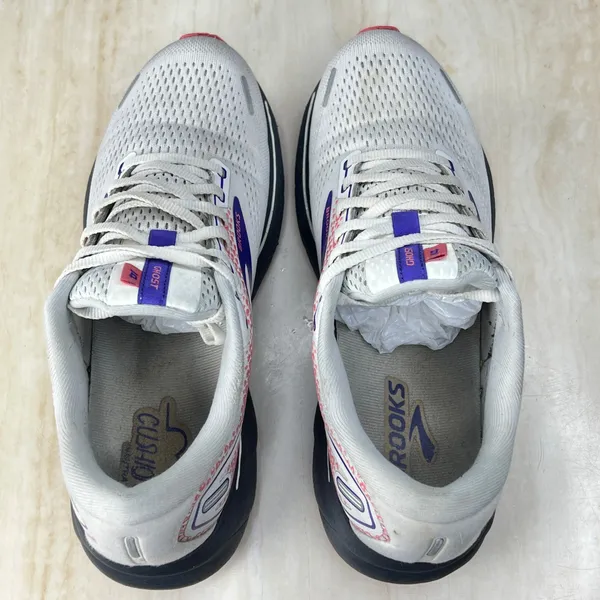 Brooks Ghost 14 Womens Running Shoes White Purple Pink 1203561B192 Size 10.5 B - Image 4
