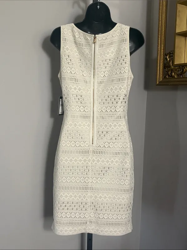 NEW Guess Size 6 Jordina Ivy Ivory Crochet Sheath Dress NWT - Image 2