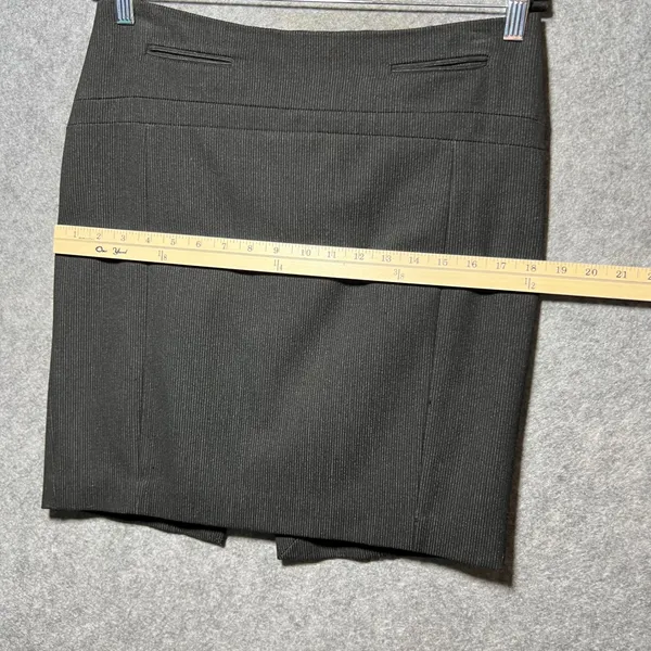 Express Womens Gray Pinstripe‎ Pencil Skirt Size 6 Career Office Stretch Lined - Image 3