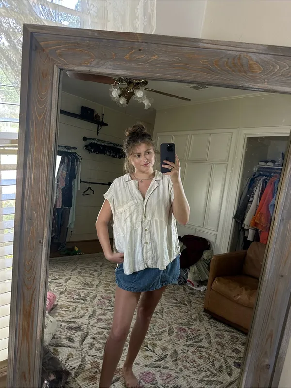 Free people button down top - Image 2