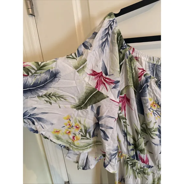 Label Of Love Anthropologie Floral Toscana Smock Maxi Dress XL Boho‎ Coastal - Image 5