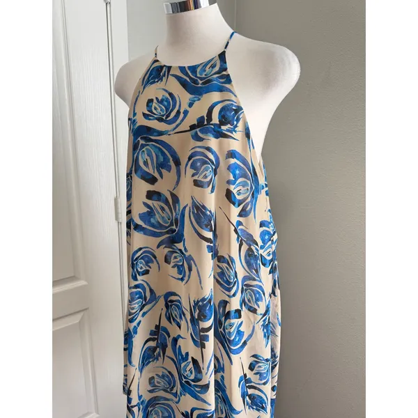 Fab'rik Floral Print Halter Dress Sleeveless,Casual Summer Dress‎ Large - Image 6