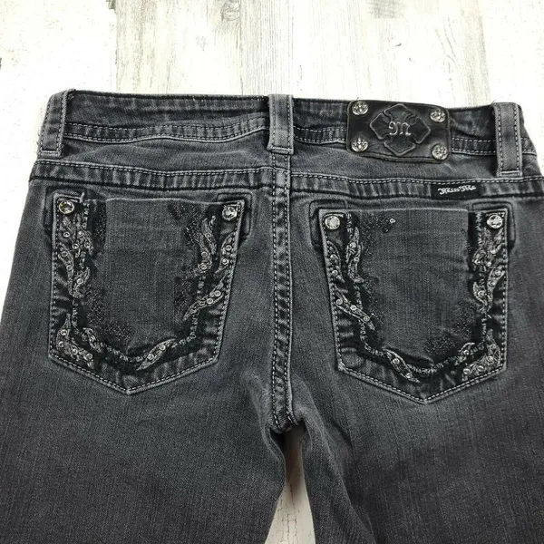 Miss Me Signature Skinny Jeans Black Size 28 Low Rise Stretch Denim - Image 11