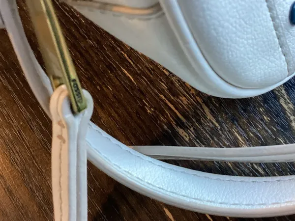 Fossil White Crossbody with Multicolor Studs - Image 3