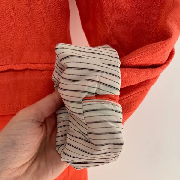 J.Crew Schoolboy Blazer Jacket Size 6 Coral Orange Striped Cuffs Business Casual - Image 4