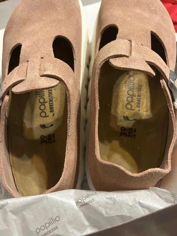 PAPILLIO by BIRKENSTOCK Mary Jane pink leather platform shoes women’s eur 39 new - Image 3