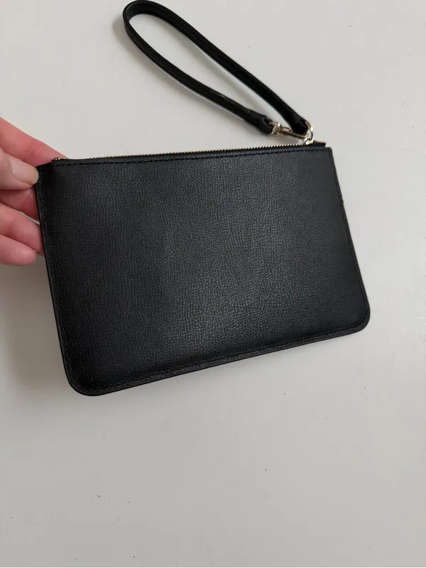 Kate Spade Patrice Wristlet Leather Double Zip Pockets Credit Card Slots Black - Image 5