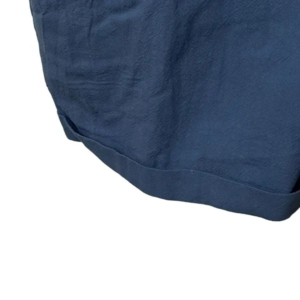NWT Large Patch Pocket Romper Sz Large Cotton Linen Blend‎ Blue - Image 4