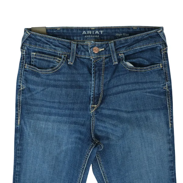 Ariat Slim Trouser Jeans Women 30R Blue High Rise Ella Wide Leg Western Cowgirl - Image 4