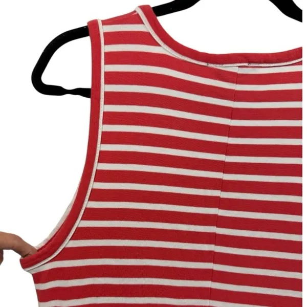 J. Crew Sleeveless Striped‎ High Low Cotton Maxi Dress Size Small Preppy Beachy - Image 10