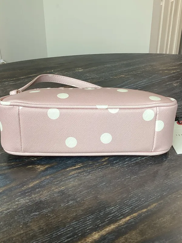 Ted Baker Blush Pink Polka Dot Shoulder Bag Clutch - Image 6