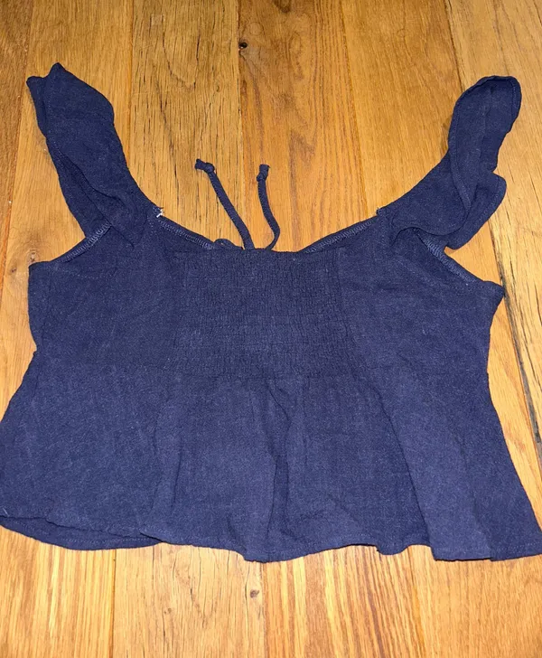 PacSun LA Hearts Keyhole Linen Babydoll Top - Image 2